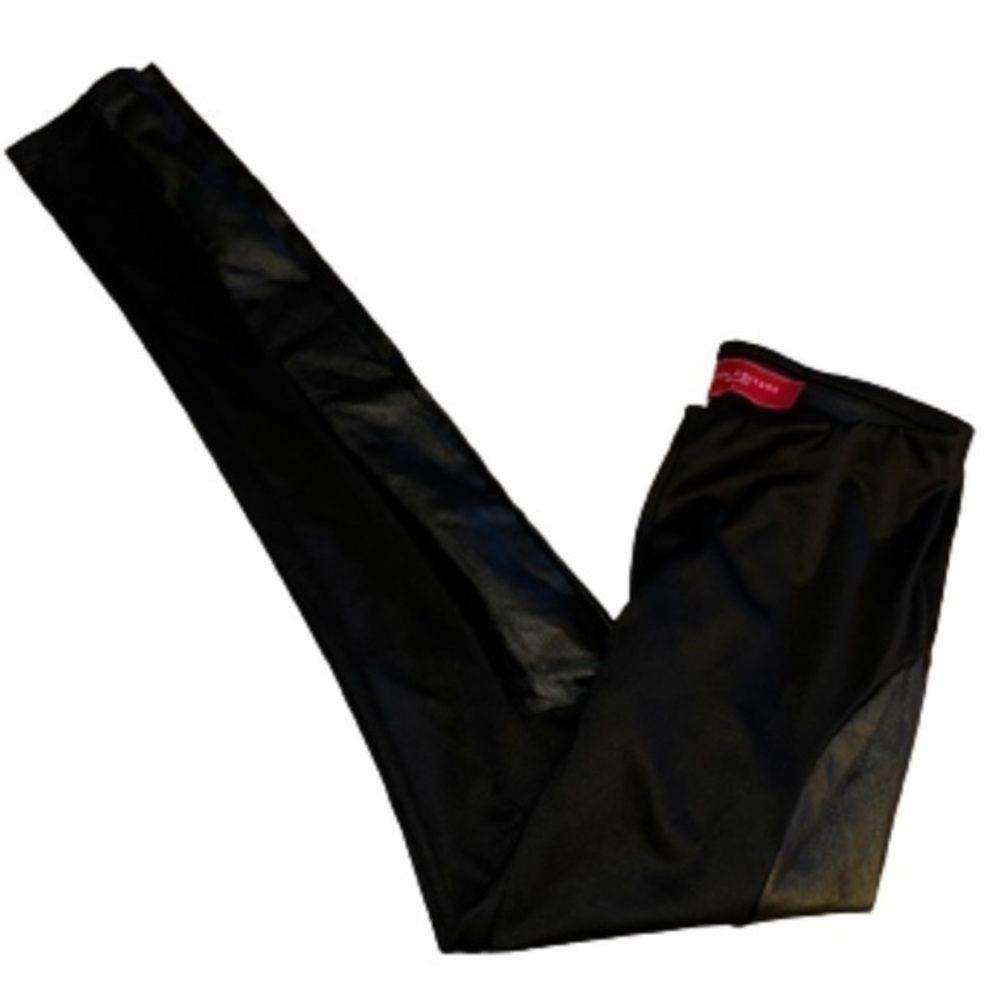 AKIRA Chicago red label black faux leather leggings size S